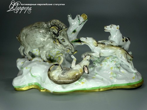 Купить фарфоровые статуэтки KARL ENS, Охота на кабана, Германия